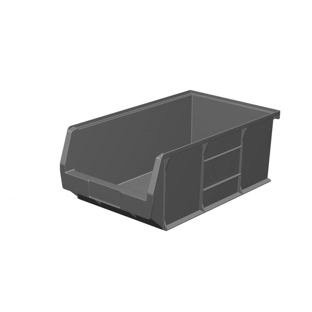 Pack of 5 x XL7 Semi-Open Fronted Storage Containers-XL-Grey-XL7P5G-Plastic Box Shop
