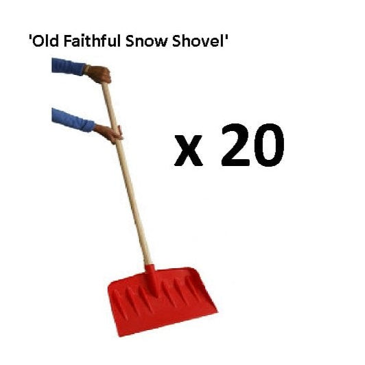 Snow Deal 3 - 'Old Faithful Plastic Snow Shovel' - Value Pack of 20-Malton Plastics (UK)-Plastic Box Shop