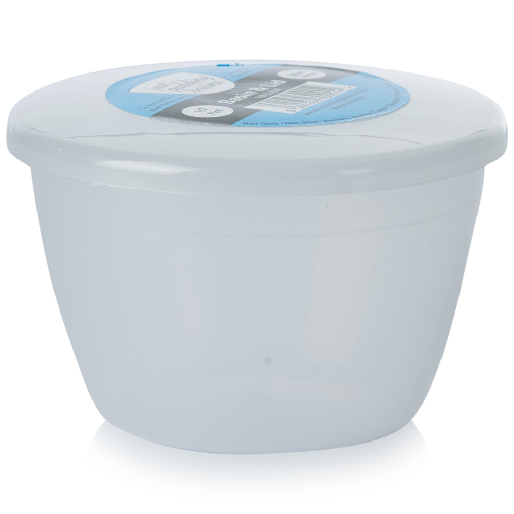 0.5 Pint (280ml) Steamed Pudding Bowl with Lid-PBS-Clear-HP0.5PB-Plastic Box Shop