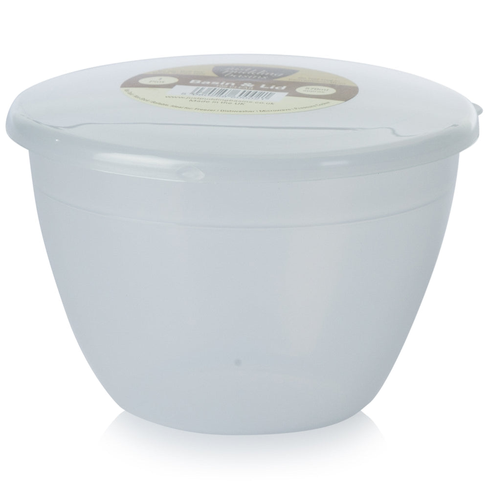 1 Pint (570ml) Steamed Pudding Bowl with Lid-PBS-Plastic Box Shop