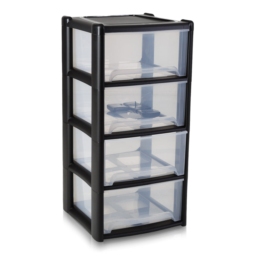 Pallet of 14 x Large Deep Plastic 4 Drawer Storage Units-Wham-Plastic Box Shop