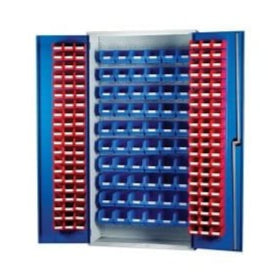 Topstore Louvred Panel Container Cabinet - with 120 x TC2 and 60 x TC3-BS-Mixed Colours-BS013074-Plastic Box Shop