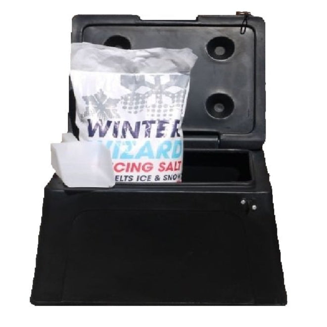 30 Litre Mini Grit Bin Set - Black-EX-Plastic Box Shop