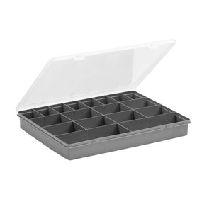 38cm (5.02) Upcycled 18 Compartment Organiser Plastic Box - 24050-Wham-Plastic Box Shop