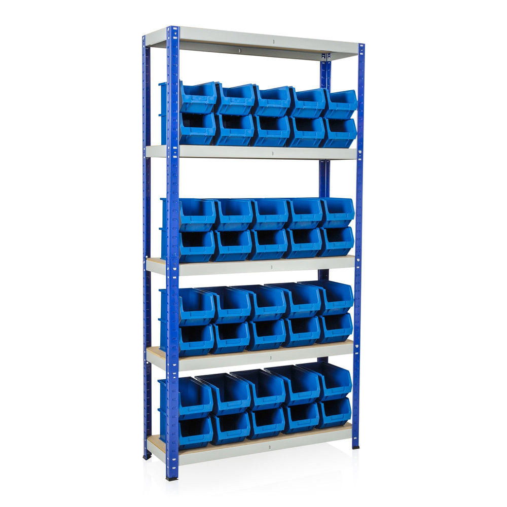 Clicka 265 Shelving with XL3 Open Fronted Container Combo-Racking-Plastic Box Shop