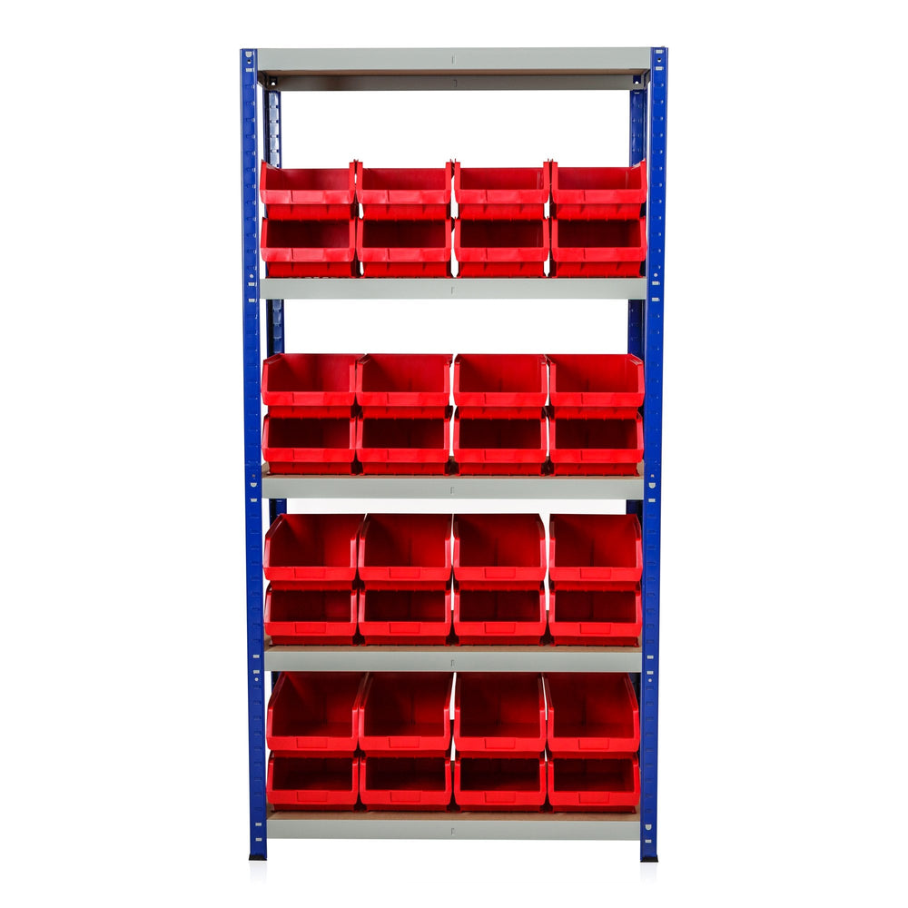 Clicka 175 Shelving with XL4 Open Fronted Container Combo-Racking-Plastic Box Shop