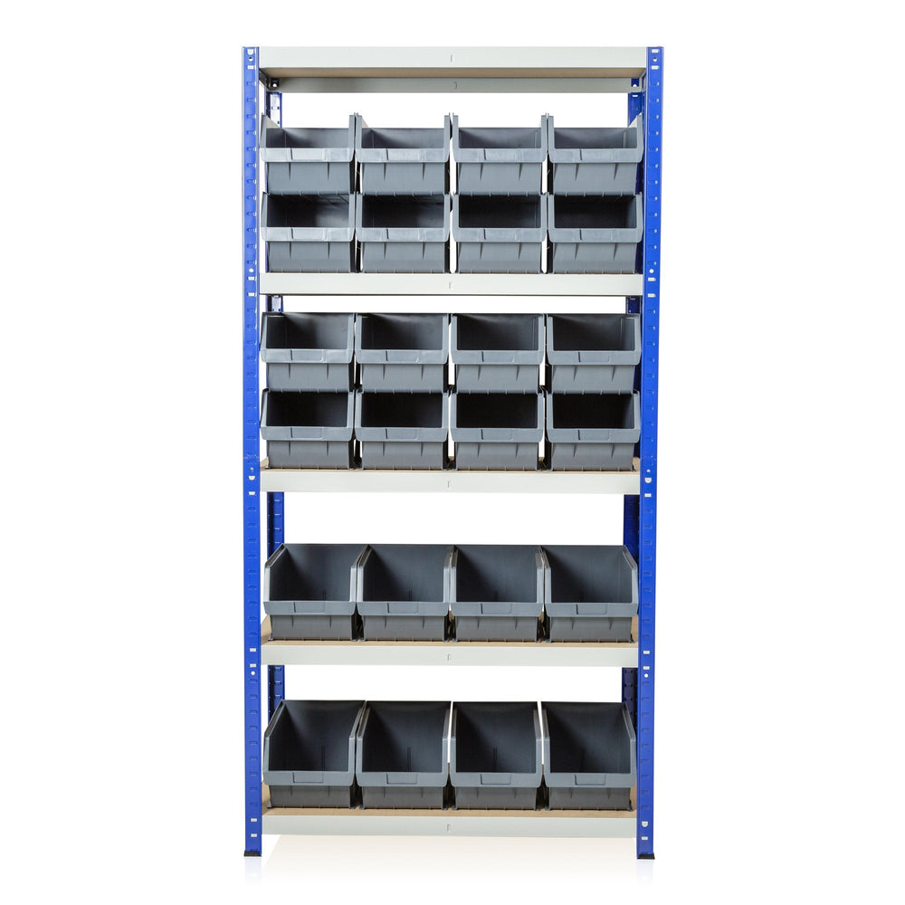Clicka 175 Shelving with XL5 Open Fronted Container Combo-Racking-Plastic Box Shop