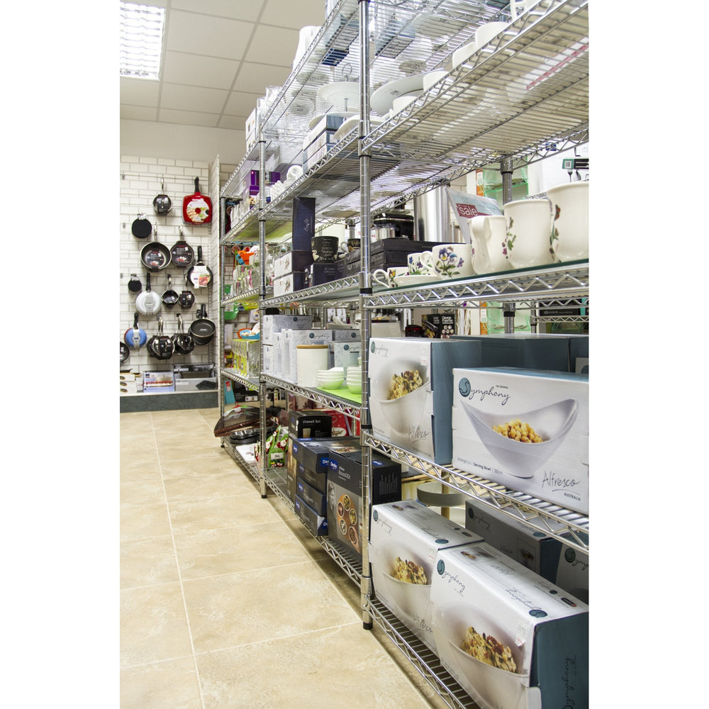 Chrome Wire Extension Bay - ESD Antistatic-Racking-Plastic Box Shop
