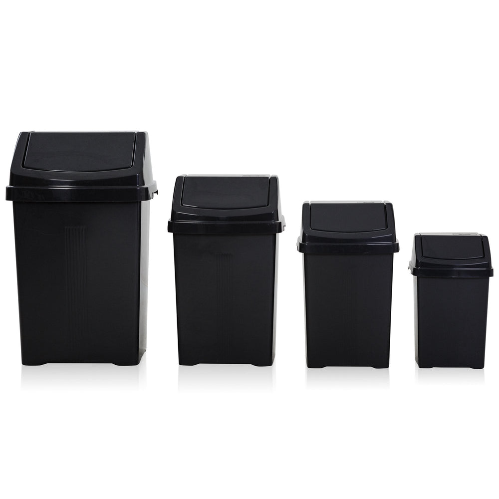 50 Litre Casa Plastic Swing Bin-Wham-Midnight-WM50SWINGMID-Plastic Box Shop