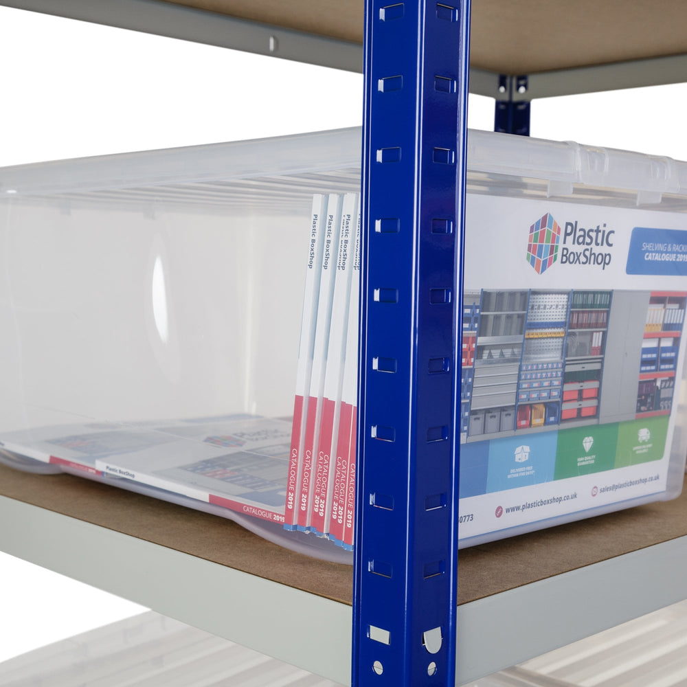 Clicka 175 Shelving with 8 x 45L Crystal Boxes Combo 1770 x 900 x 600mm-Racking-Plastic Box Shop