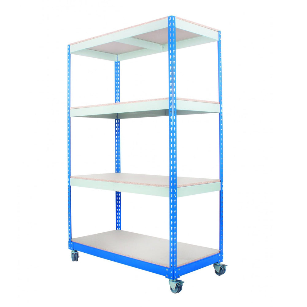 Mobile Trolley Shelving-Racking-Plastic Box Shop