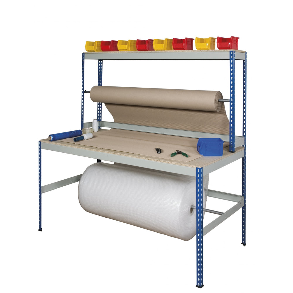 Wide Packing Workstation-Racking-Plastic Box Shop