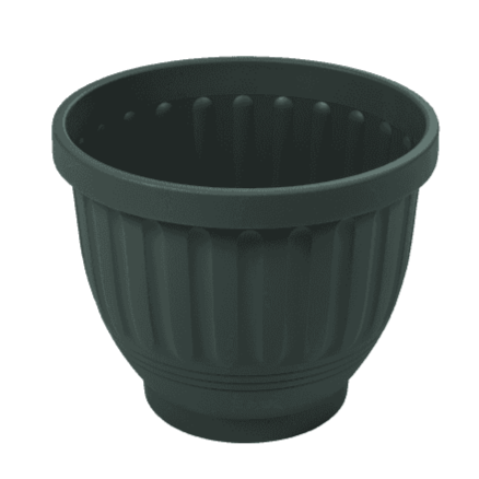 Pack of 2 - Etruscan 30.5cm Round Plastic Planter-Wham-Green-WM30.5ERPP2G-Plastic Box Shop