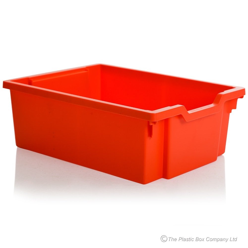 15 Litre Deep Plastic Storage Tray – Gratnells-Gratnells-Flame Red-GRDRED-Plastic Box Shop