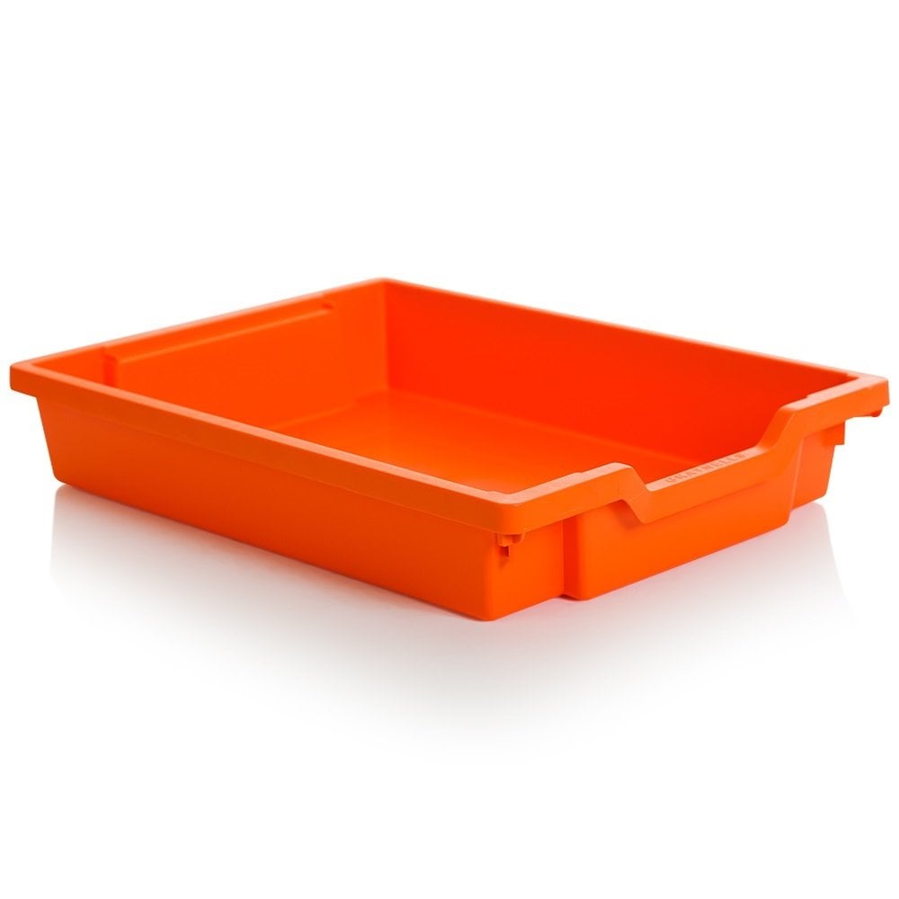 7.5 Litre Shallow Plastic Storage Tray – Gratnells-Gratnells-Tropical Orange-GRSORG-Plastic Box Shop