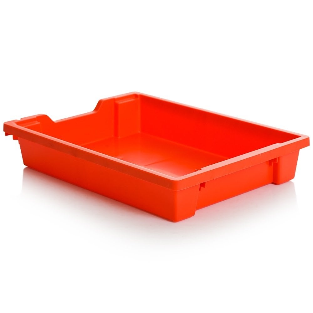 7.5 Litre Shallow Plastic Storage Tray – Gratnells-Gratnells-Flame Red-GRSRED-Plastic Box Shop
