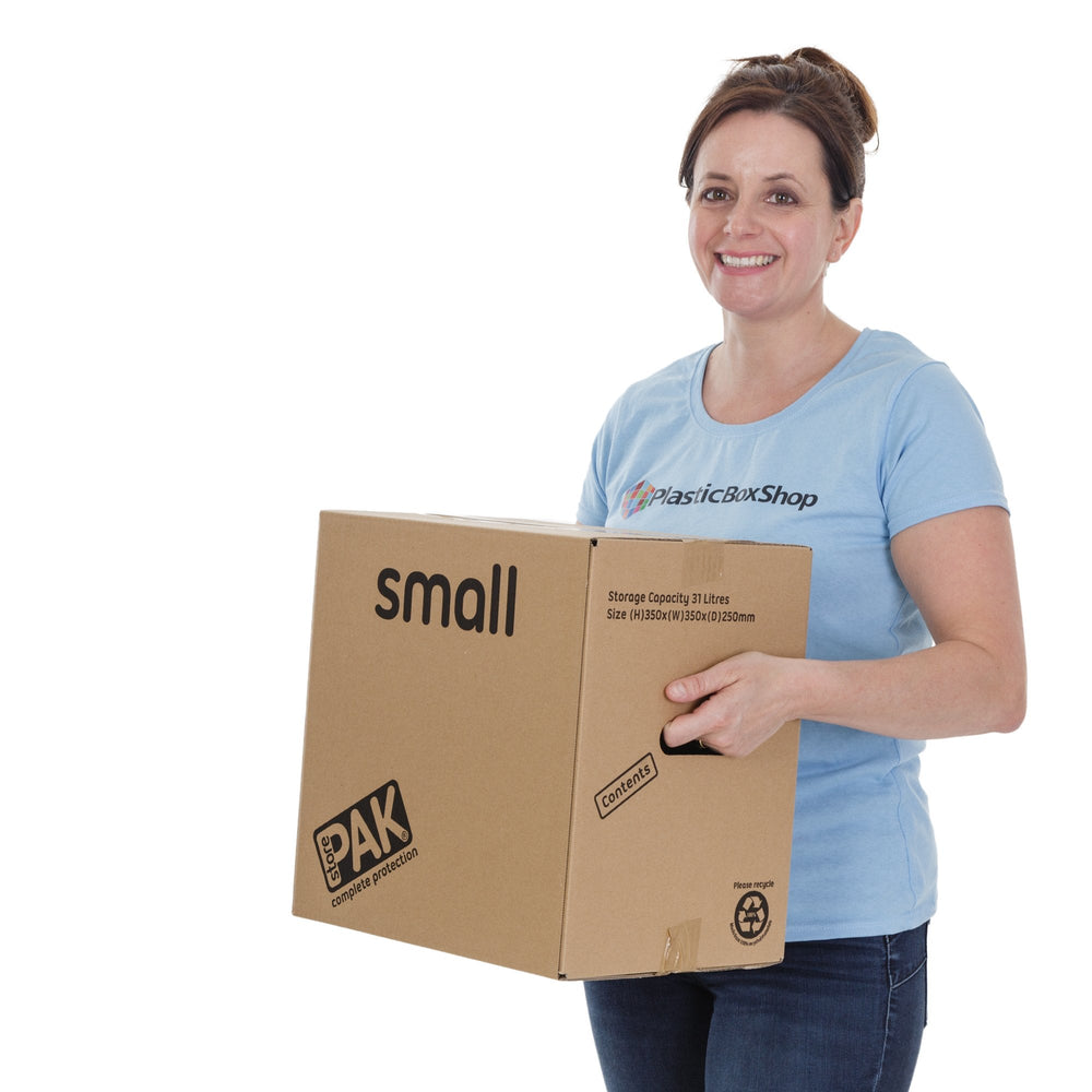 Pack of 5 x Small Cardboard Packing Boxes-StorePak-Plastic Box Shop