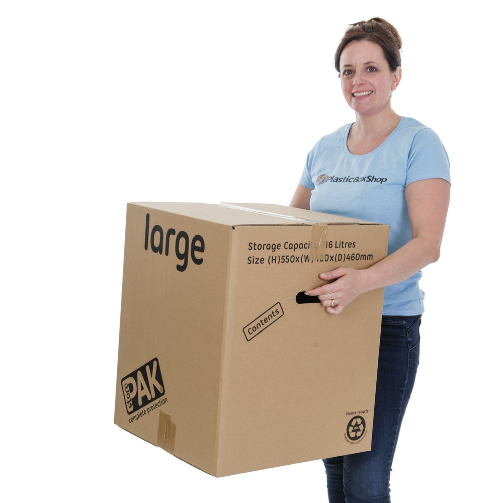 Pack of 5 x Large Cardboard Packing Boxes-StorePak-Plastic Box Shop