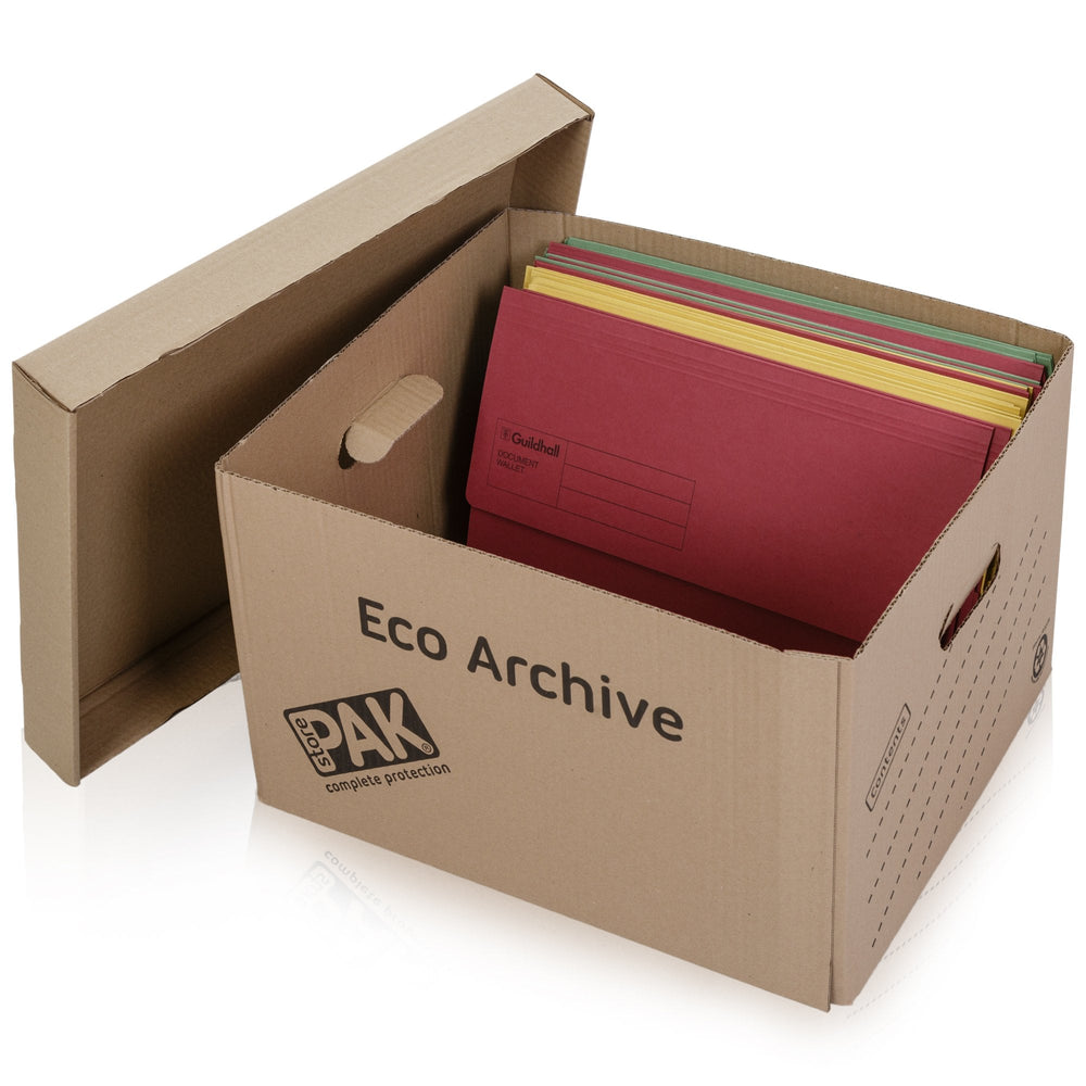 Pack of 5 x Eco Archive Cardboard Boxes-StorePak-Plastic Box Shop