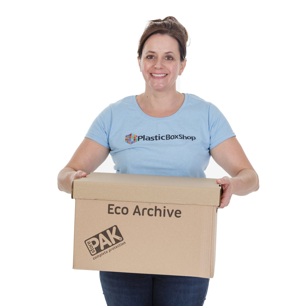 Pack of 5 x Eco Archive Cardboard Boxes-StorePak-Plastic Box Shop