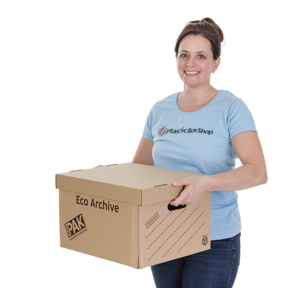 Pack of 5 x Eco Archive Cardboard Boxes-StorePak-Plastic Box Shop