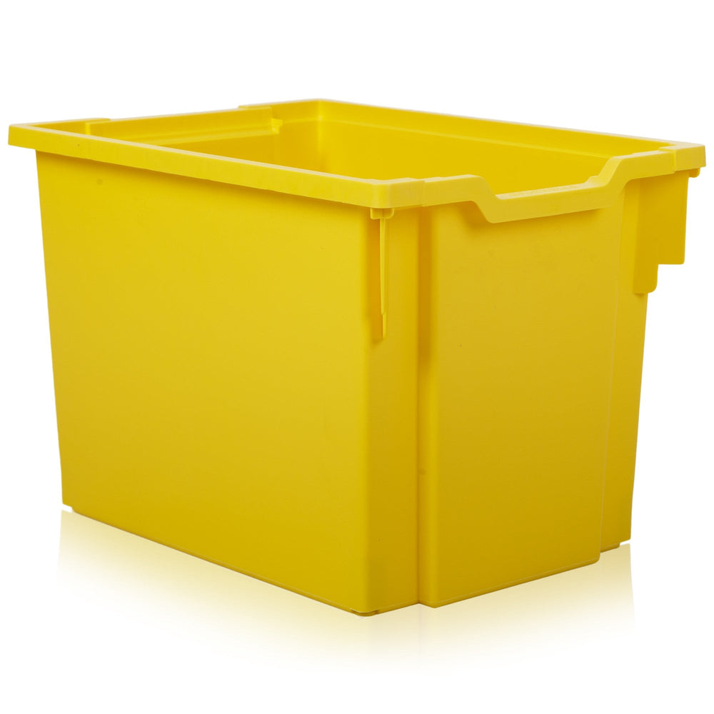 Pack of 5 x 30L Jumbo Plastic Storage Boxes-Gratnells-Sunshine Yellow-GR30P5YEL-Plastic Box Shop