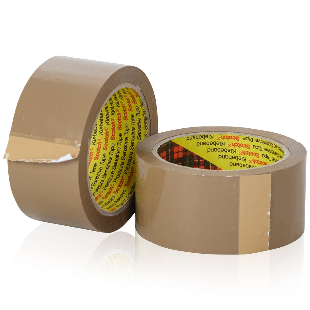 Pack of 2 x Brown Parcel Tape-Plastic Box Shop-Plastic Box Shop