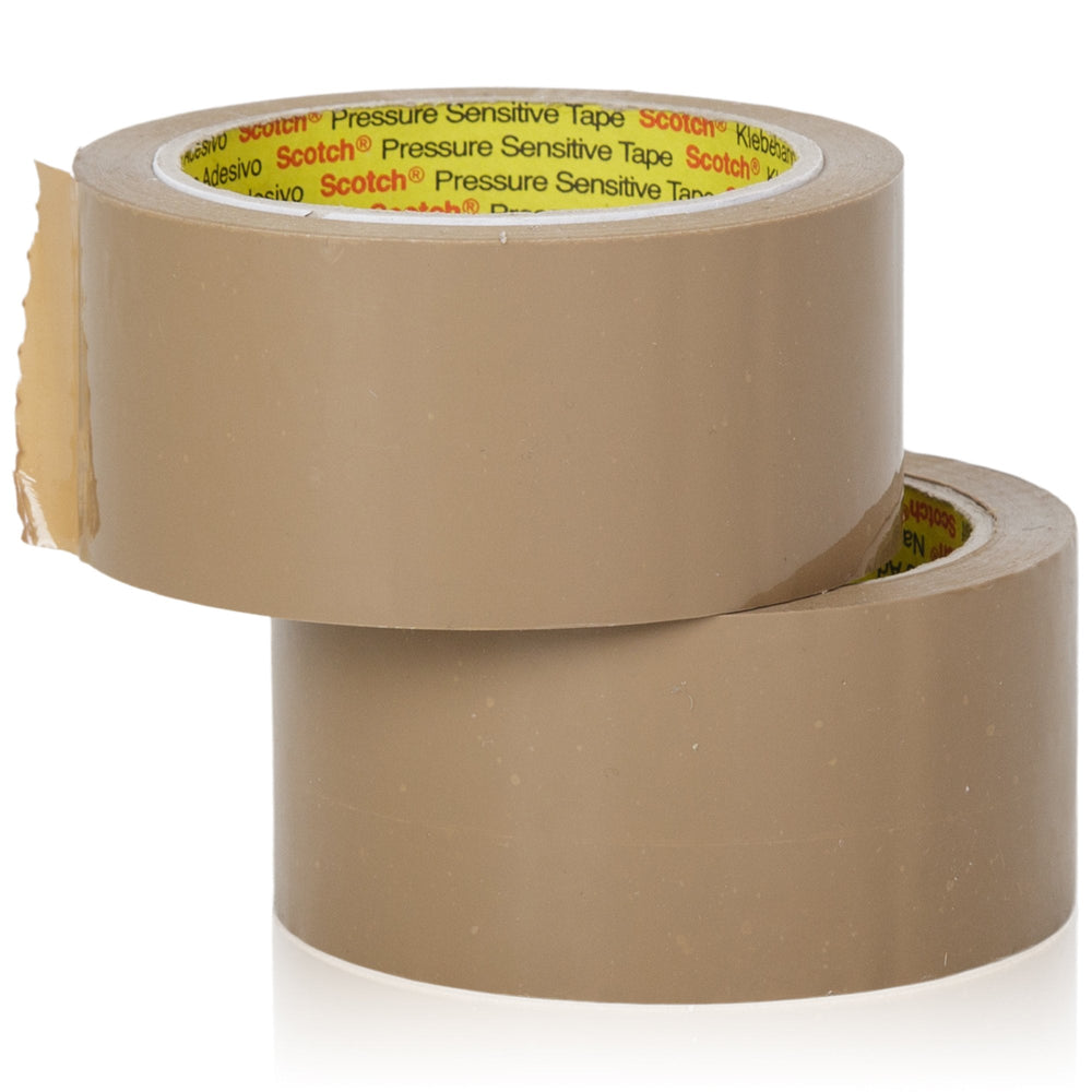 Pack of 2 x Brown Parcel Tape-Plastic Box Shop-Plastic Box Shop