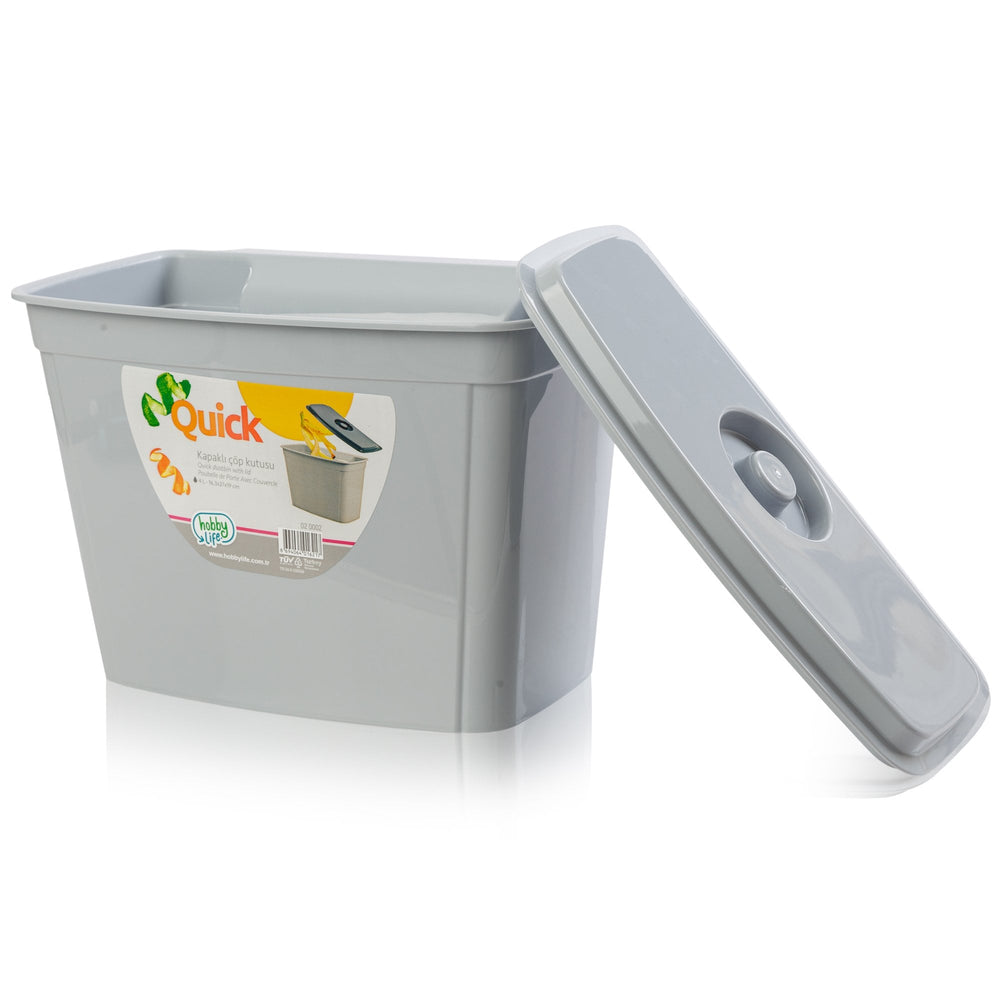 4 Litre Plastic Over-Door Hanging Bin with Lid – Hobby Life-Hobby Life-Cool Grey-NW4BG-Plastic Box Shop
