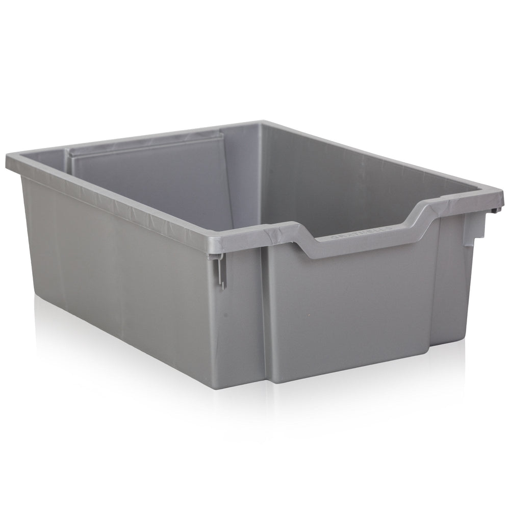 15 Litre Deep Plastic Storage Tray – Gratnells-Gratnells-Silver-GRDSIL-Plastic Box Shop
