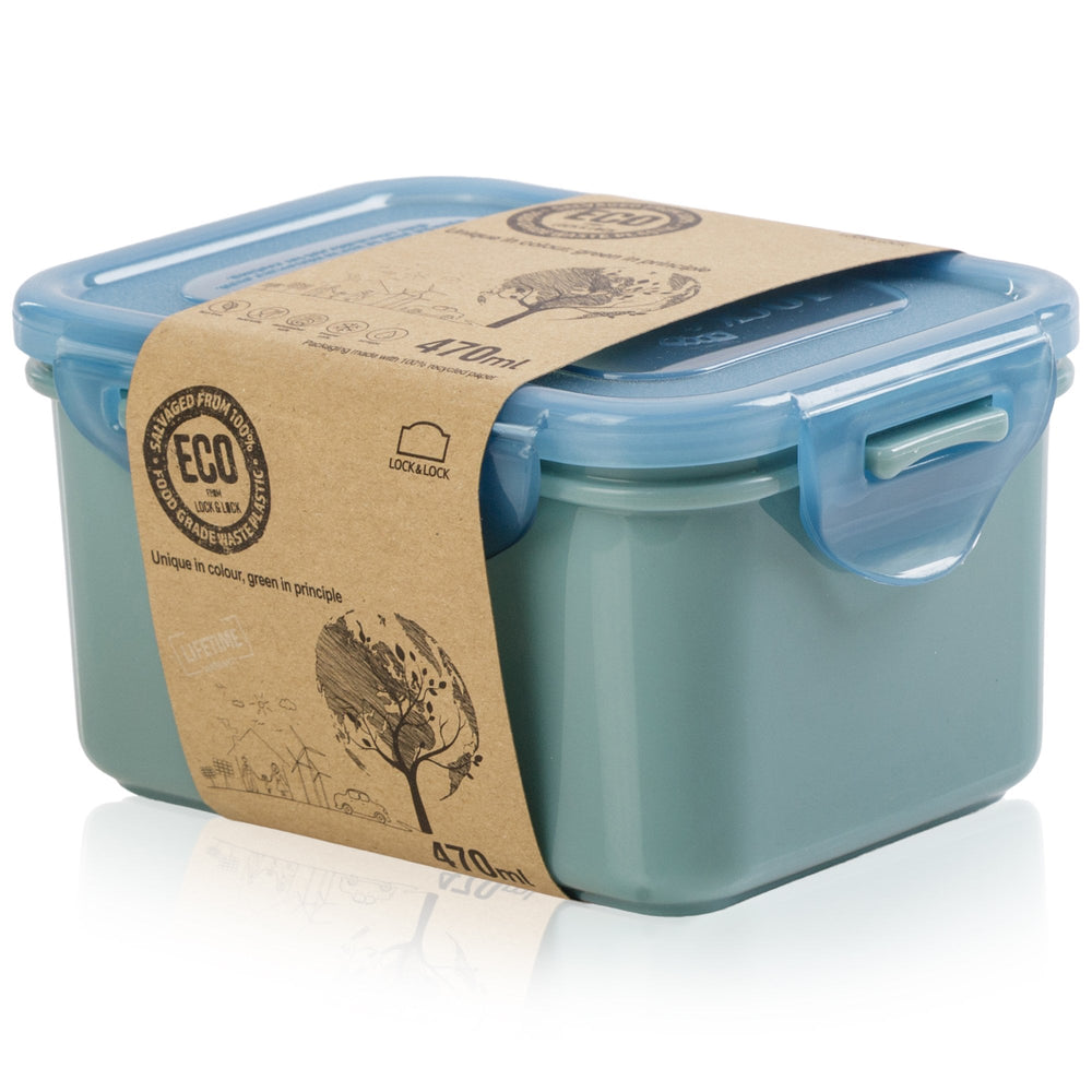 470ml Eco Rectangular Food Storage Box (Assorted Colours) – Lock & Lock-Lock & Lock-Plastic Box Shop