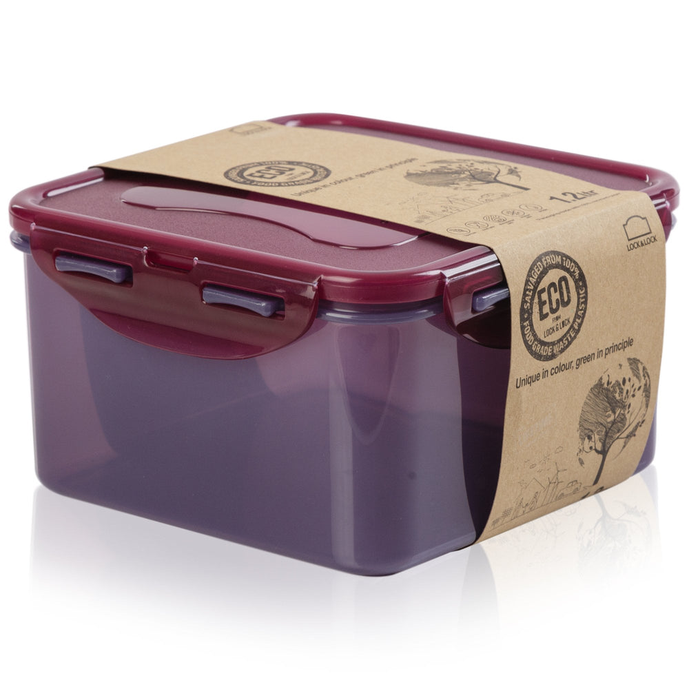 1.2 Eco Square Food Storage Box – Lock & Lock-Lock & Lock-Plastic Box Shop