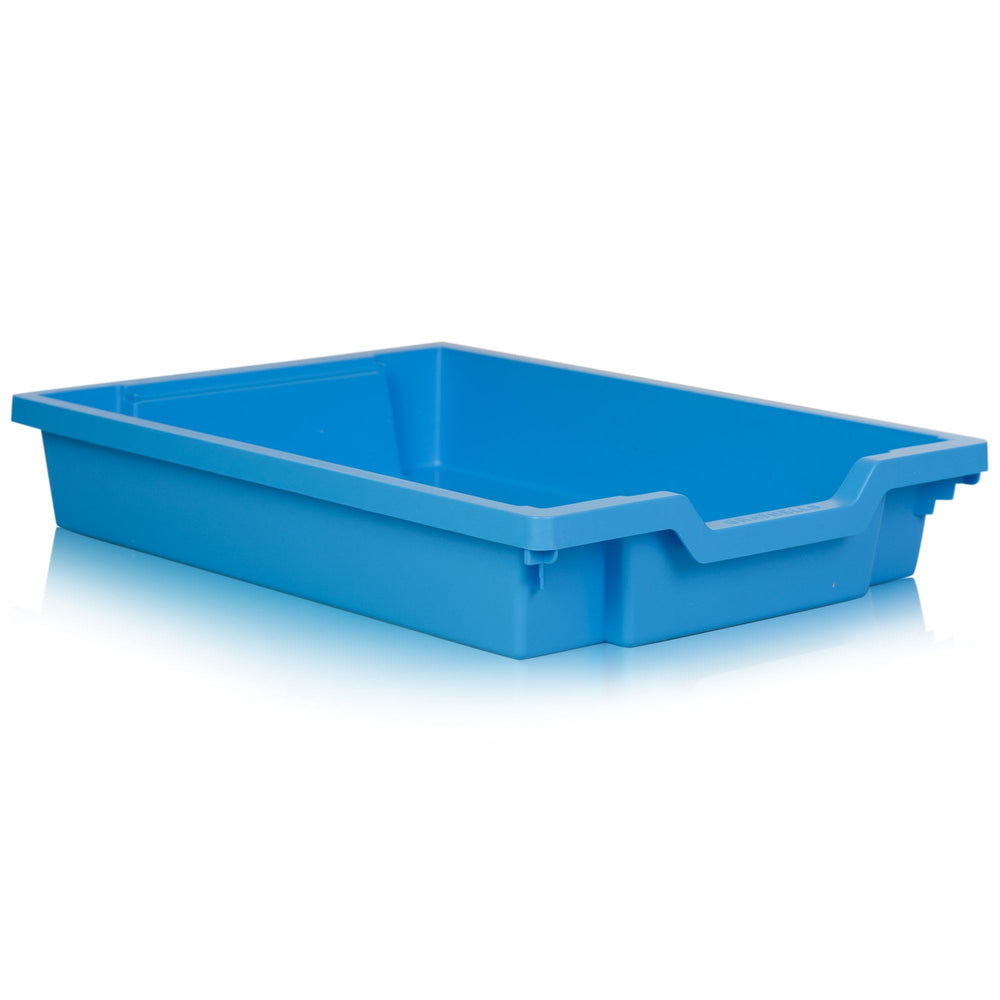 7.5 Litre Shallow Plastic Storage Tray – Gratnells-Gratnells-Cyan-GRSCBL-Plastic Box Shop