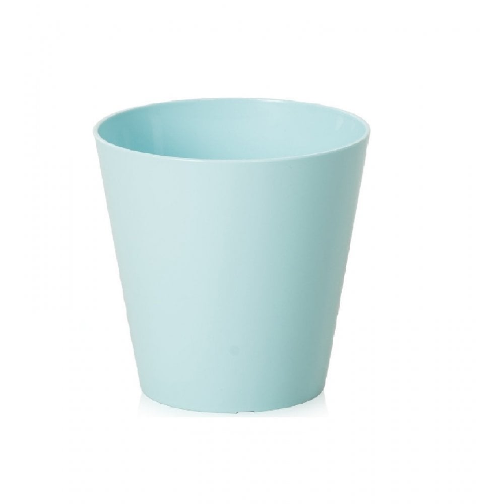 Studio 21cm High Gloss Round Plastic Indoor Plant Cover-Wham-Duck Egg-WM21RDB-Plastic Box Shop
