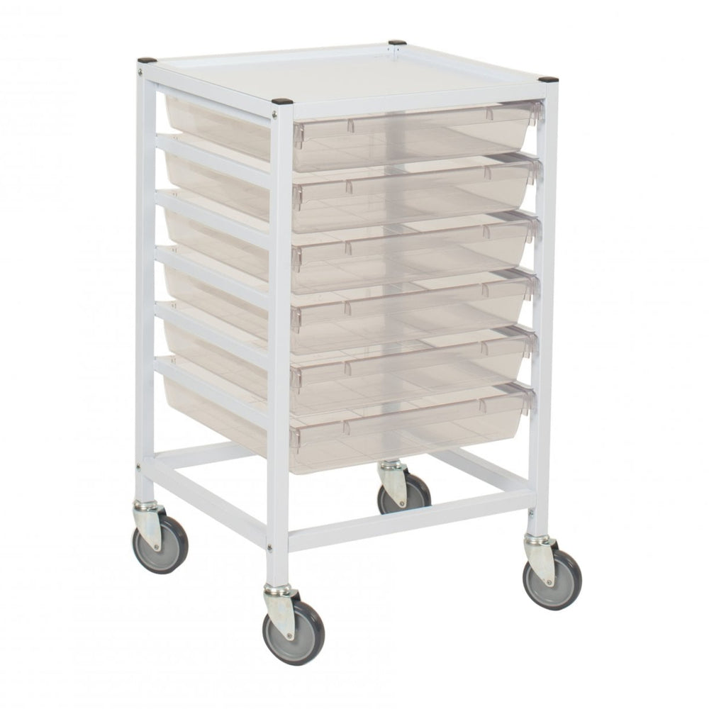 Classic Medical Trolley with 6 Trays-Gratnells-Plastic Box Shop