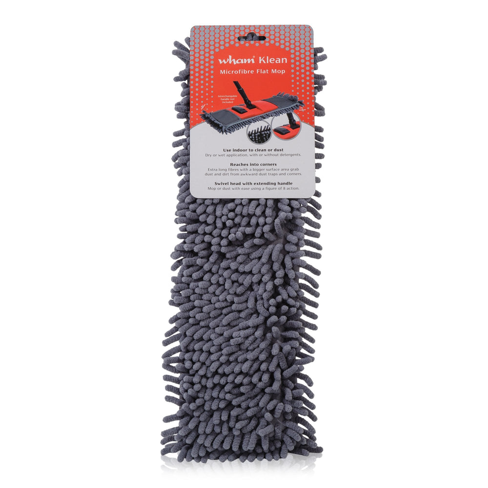 Klean Microfibre Noodle Flat Mop Head (37080)-Wham-Plastic Box Shop
