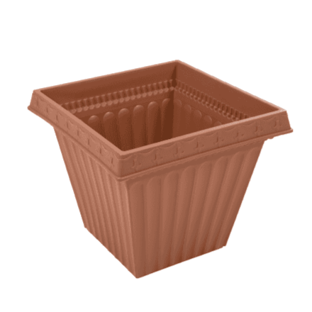 Pack of 2 - Etruscan 35cm Square Planter-Wham-Terracotta-WM35ESPP2T-Plastic Box Shop
