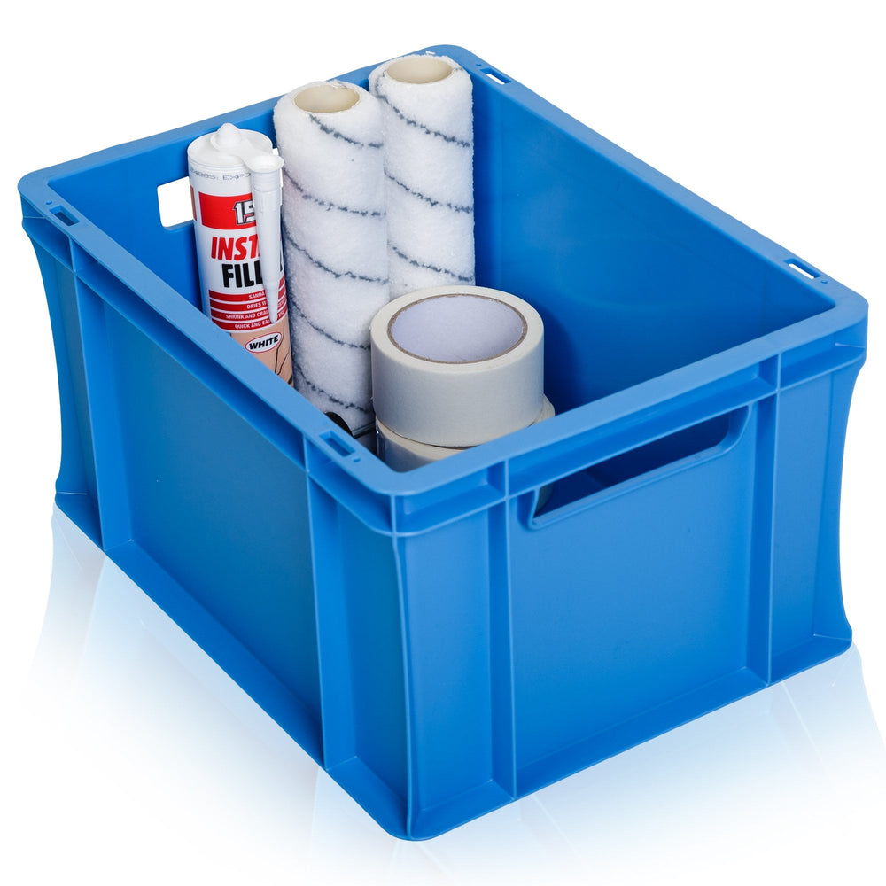 20 litre Euro Stacking Container-BS-Blue-BSE4322B-Plastic Box Shop