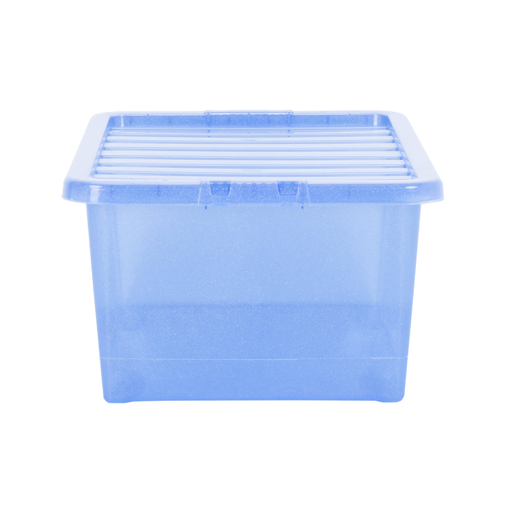 SINGLE - 45 Litre Crystal Sparkle Plastic Storage Boxes and Lids-Wham-Plastic Box Shop