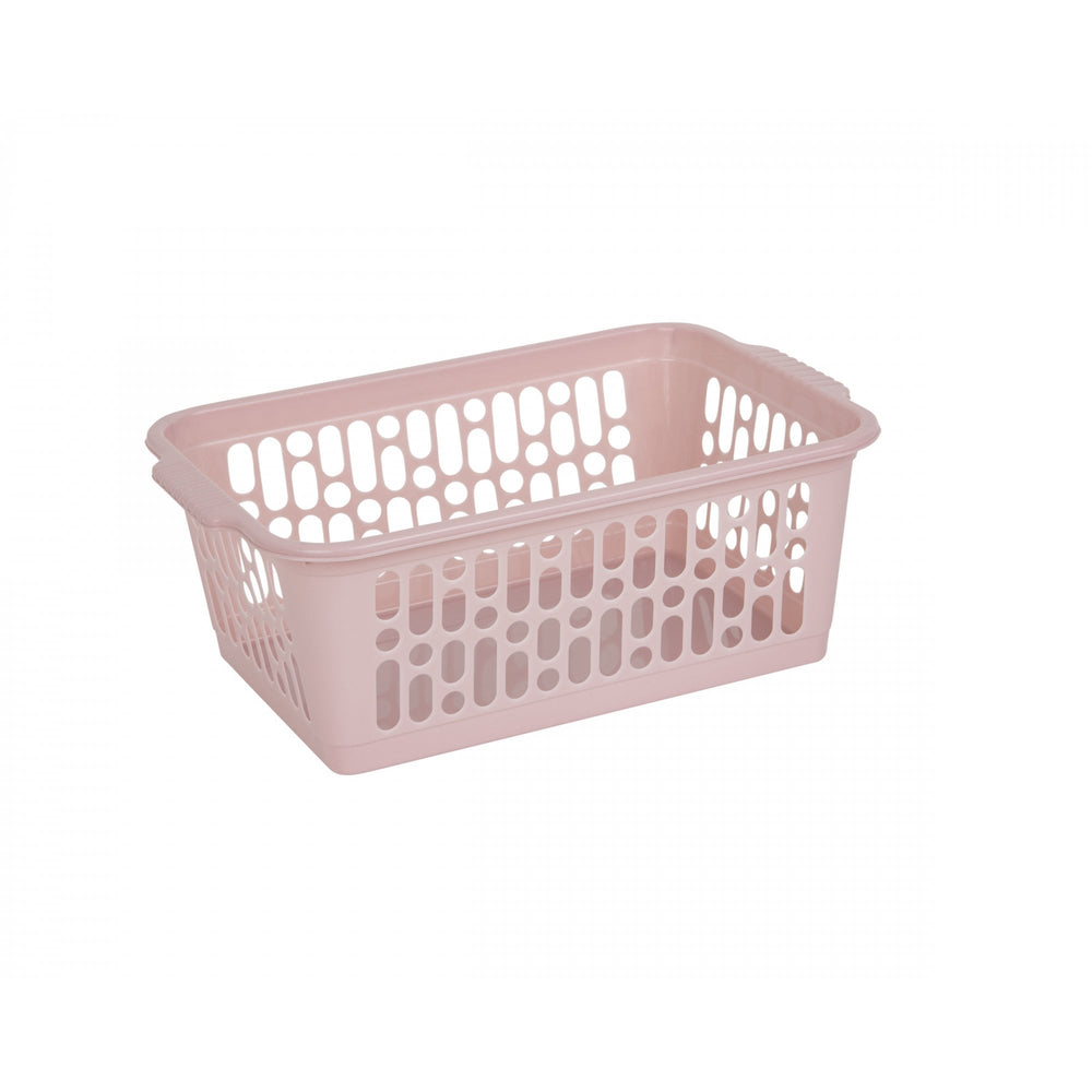 Medium Multi-Colour Plastic Storage Basket (Pack of 3)-Wham-Pink-WMTP3P-Plastic Box Shop