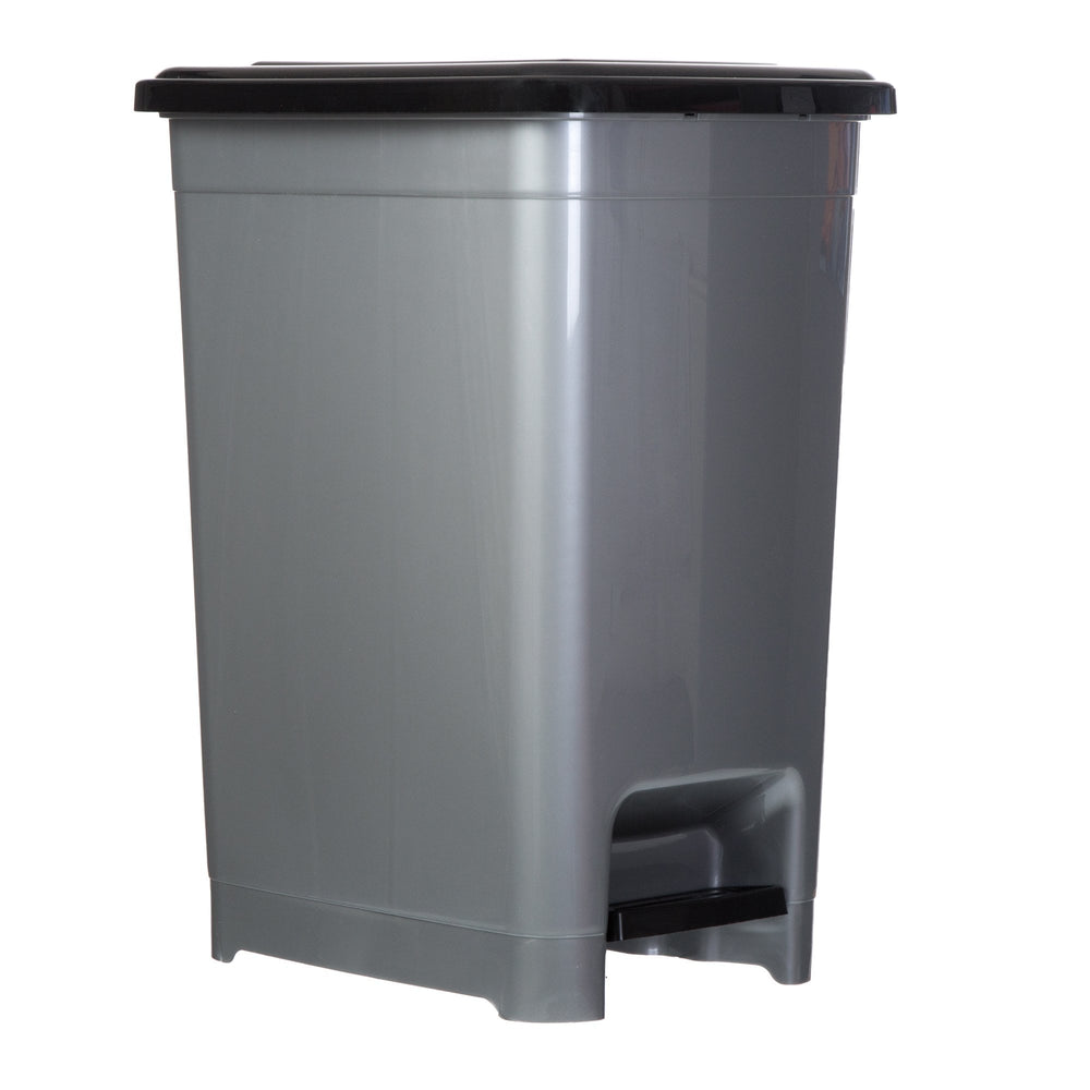 Hobby Life 40 Litre Slim Pedal Bin-Hobby Life-Silver-NW40PB-Plastic Box Shop