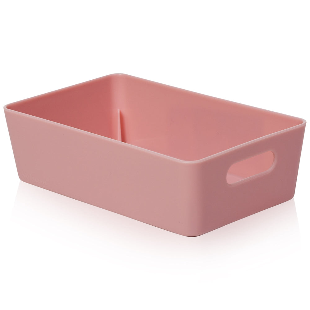 20cm White Rectangle Plastic Storage Basket – Wham Studio-Wham-Pink-WMSB11.01P-Plastic Box Shop