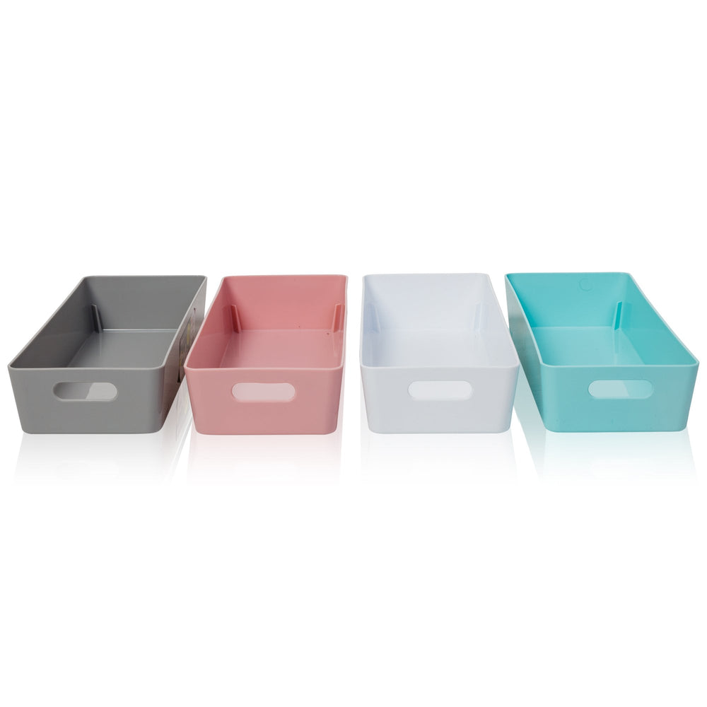 25cm White Rectangle Plastic Storage Basket – Wham Studio-Wham-Plastic Box Shop