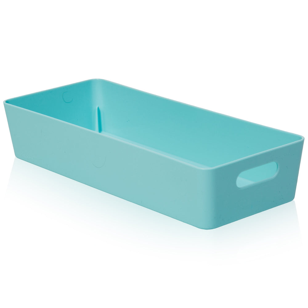 25cm White Rectangle Plastic Storage Basket – Wham Studio-Wham-Duck Egg-WMSB14.01DB-Plastic Box Shop