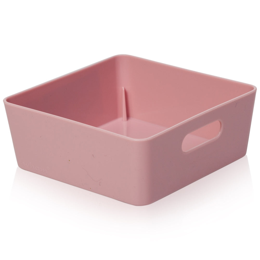 Square Plastic Studio Basket - Wham Studio-Wham-Pink-WMSB13.01P-Plastic Box Shop