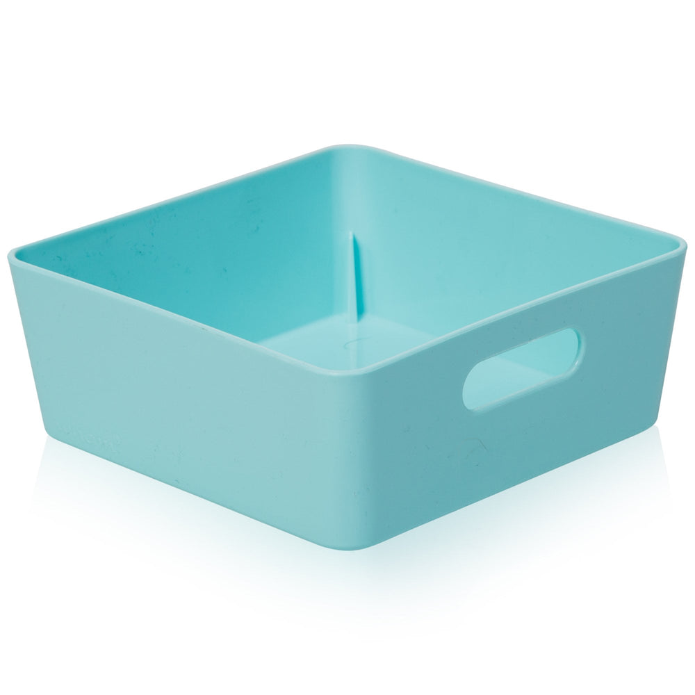 Square Plastic Studio Basket - Wham Studio-Wham-Duck Egg-WMSB13.01DB-Plastic Box Shop