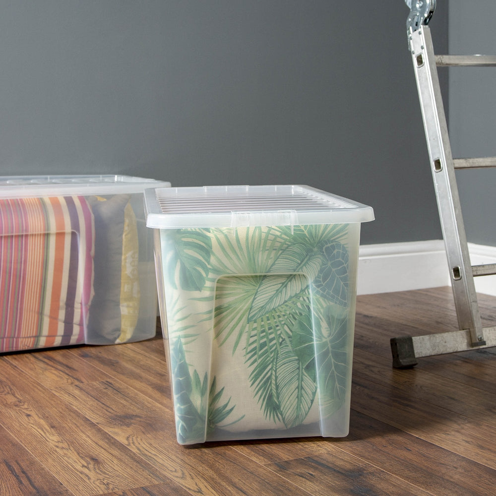 Pallet of 90 x 110L Crystal Plastic Storage Boxes with Lids-Wham-Plastic Box Shop