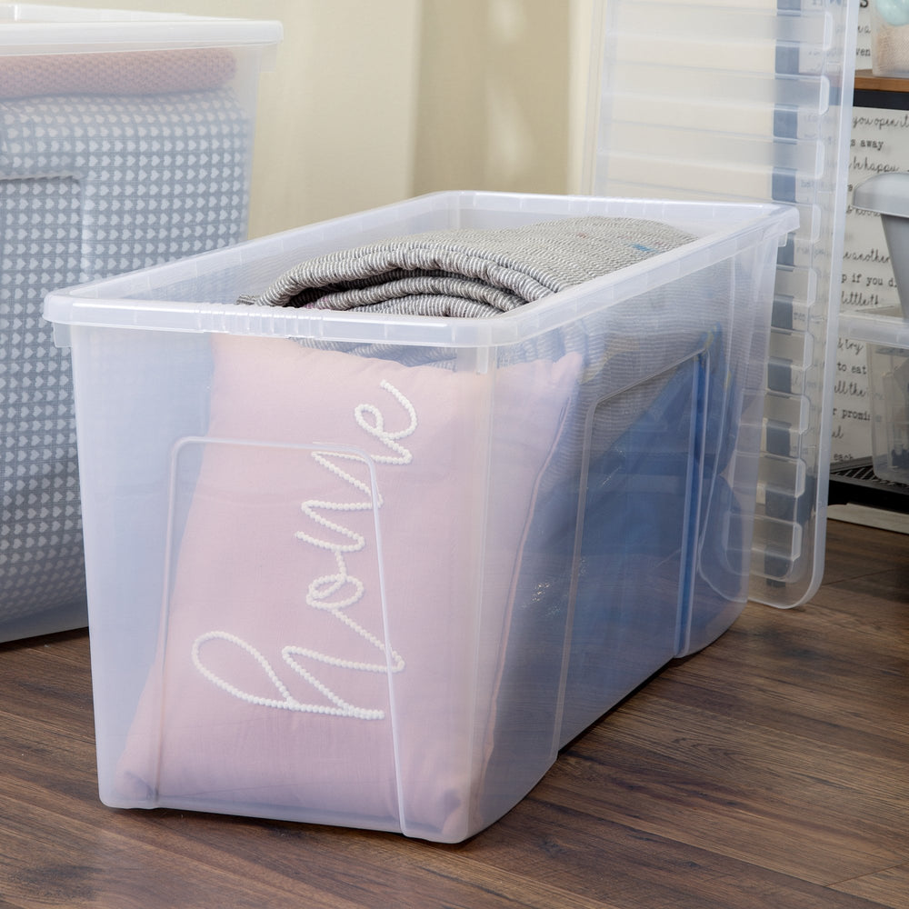 Pack of 2 x 133L Extra Large Long Plastic Storage Boxes with Lids-Wham-Plastic Box Shop
