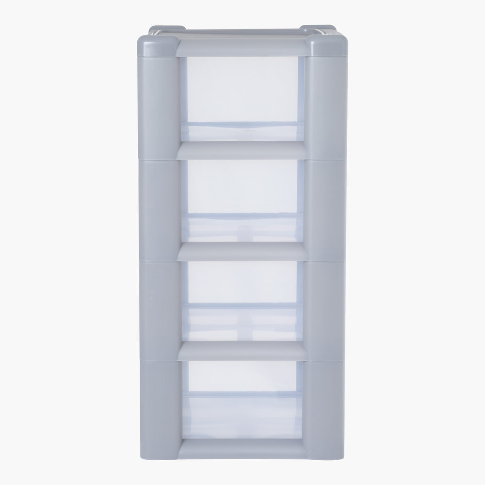 Large Deep Plastic Four Drawer Unit-Wham-Plastic Box Shop