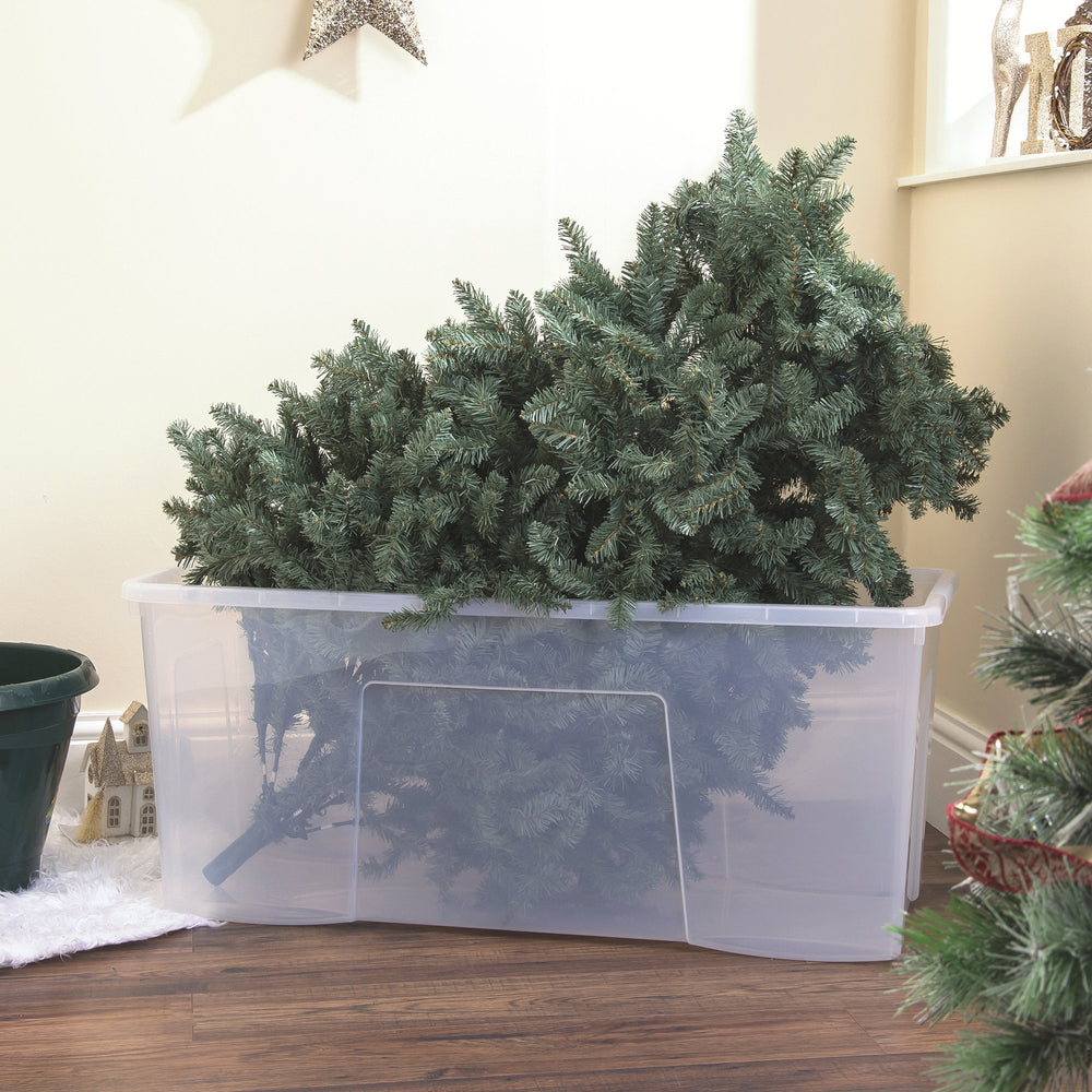 Pack of 2 x 133L Extra Large Long Plastic Storage Boxes with Lids-Wham-Plastic Box Shop